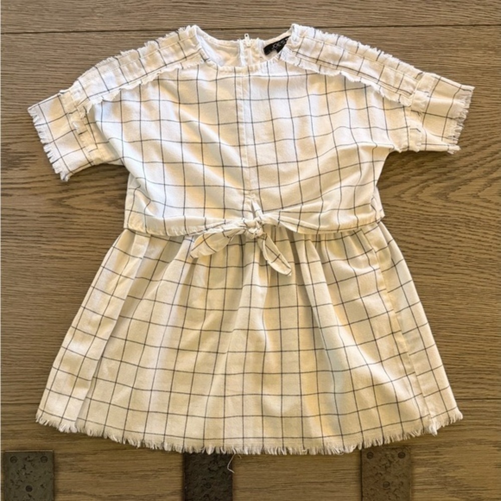 Joe's J White Plaid Kids Dress